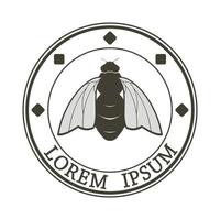 icône de conception d'illustrations de logo d'abeille vecteur