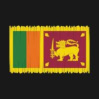 vecteur de drapeau du sri lanka