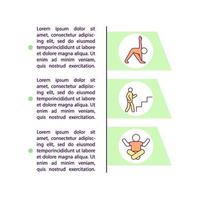 icône de concept d & # 39; exercices de yoga avec texte vecteur