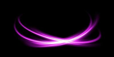 abstrait lumière lignes de mouvement et la vitesse dans violet. lumière tous les jours embrasé effet. semi-circulaire vague, lumière Piste courbe tourbillon, voiture phares, incandescent optique fibre png. vecteur