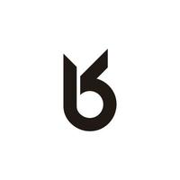 lettre bk Facile géométrique ligne logo vecteur