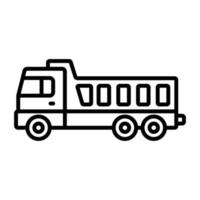 icône de vecteur de camion à benne basculante