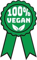 logo badge 100 pour cent végétalien la nature image vecteur des illustrations