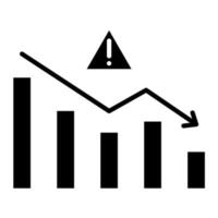 réduire affaires risque vecteur icône