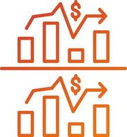 compétitif échange les taux icône style vecteur