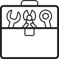 icône de ligne pour boîte à outils vecteur