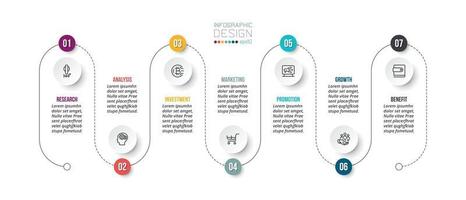 modèle d'infographie entreprise graphique chronologique. vecteur