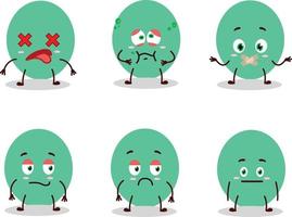 vert ballon dessin animé personnage avec Nan expression vecteur