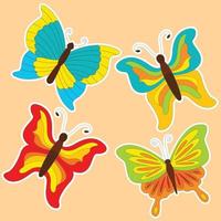 papillon dessin animé vecteur icône illustration