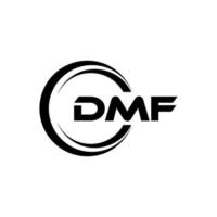 dmf lettre logo conception dans illustration. vecteur logo, calligraphie dessins pour logo, affiche, invitation, etc.