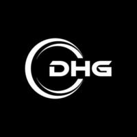 dhg lettre logo conception dans illustration. vecteur logo, calligraphie dessins pour logo, affiche, invitation, etc.