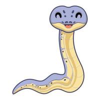 mignonne tueur pitre Balle python dessin animé vecteur