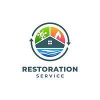 bâtiment restauration prestations de service logo vecteur