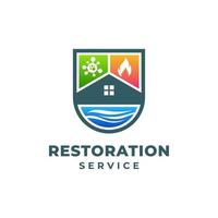 bâtiment restauration prestations de service logo vecteur