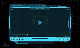 hud vidéo joueur futuriste interface écran Cadre vecteur