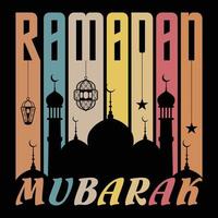 Ramadan mubarak T-shirt vecteur