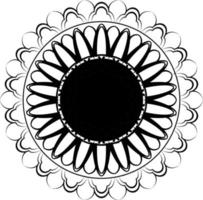 rond modèle dans arabe style mandala forme pour Mehendi, Mehndi, tatouage, décoration, décoratif ornement dans ethnique Oriental style vecteur