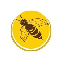 icône de conception d'illustrations de logo d'abeille vecteur