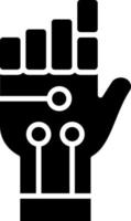 style d'icône de main de robot vecteur