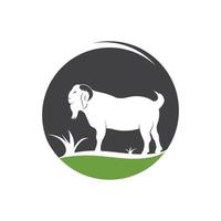 chèvre logo modèle vecteur illustrtion