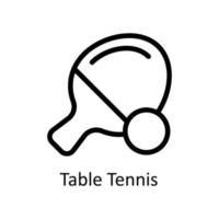 table tennis vecteur contour Icônes. Facile Stock illustration Stock