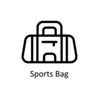 des sports sac vecteur contour Icônes. Facile Stock illustration Stock