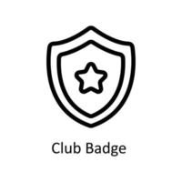 club badge vecteur contour Icônes. Facile Stock illustration Stock