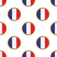 modèle biscuit avec drapeau pays France dans savoureux biscuit vecteur