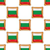 modèle biscuit avec drapeau pays Bulgarie dans savoureux biscuit vecteur