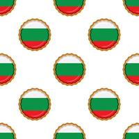 modèle biscuit avec drapeau pays Bulgarie dans savoureux biscuit vecteur