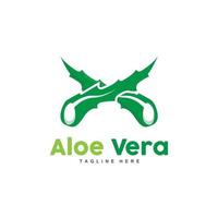 aloès Vera logo, vert plante conception, traditionnel médicament et peau se soucier plante vecteur, cheveux se soucier, symbole icône illustration vecteur