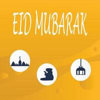 eid mubarak salutations arrière-plan, élégant élément pour conception modèle, une endroit pour texte salutation carte, et bannière pour Ramadan Karim. vecteur