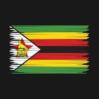 illustration du drapeau du zimbabwe vecteur