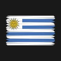 brosse drapeau uruguay vecteur