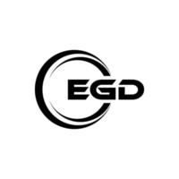 création de logo de lettre egd dans l'illustration. logo vectoriel, dessins de calligraphie pour logo, affiche, invitation, etc. vecteur