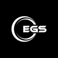 création de logo de lettre egs dans l'illustration. logo vectoriel, dessins de calligraphie pour logo, affiche, invitation, etc. vecteur
