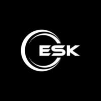 création de logo de lettre esk en illustration. logo vectoriel, dessins de calligraphie pour logo, affiche, invitation, etc. vecteur