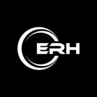 création de logo de lettre erh en illustration. logo vectoriel, dessins de calligraphie pour logo, affiche, invitation, etc. vecteur