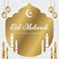 d'or Ramadan vente social médias Publier et imprimable promotion carte vecteur
