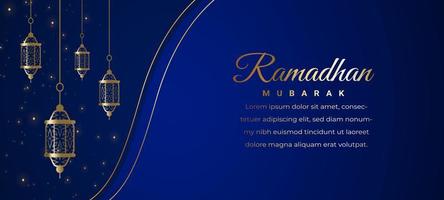 Ramadan kareem magnifique islamique bannière conception vecteur