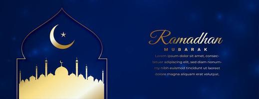 islamique Ramadan kareem décoratif bannière bénédiction vecteur