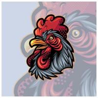 coq des sports mascotte logo vecteur