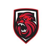 féroce Lion tête mascotte logo pour équipes et marques vecteur