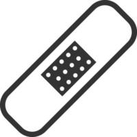 aide, bandage ligne icône. simple, moderne plat vecteur illustration pour mobile application, site Internet ou bureau app sur gris Contexte