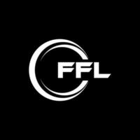 ffl lettre logo conception dans illustration. vecteur logo, calligraphie dessins pour logo, affiche, invitation, etc.