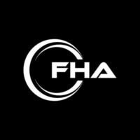 fha lettre logo conception dans illustration. vecteur logo, calligraphie dessins pour logo, affiche, invitation, etc.