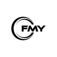 fmy lettre logo conception dans illustration. vecteur logo, calligraphie dessins pour logo, affiche, invitation, etc.