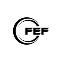 fef lettre logo conception dans illustration. vecteur logo, calligraphie dessins pour logo, affiche, invitation, etc.
