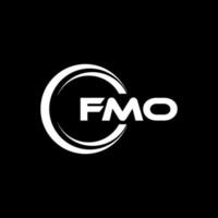 fmo lettre logo conception dans illustration. vecteur logo, calligraphie dessins pour logo, affiche, invitation, etc.