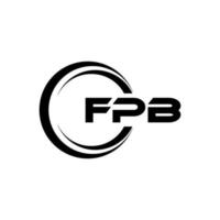 fpb lettre logo conception dans illustration. vecteur logo, calligraphie dessins pour logo, affiche, invitation, etc.